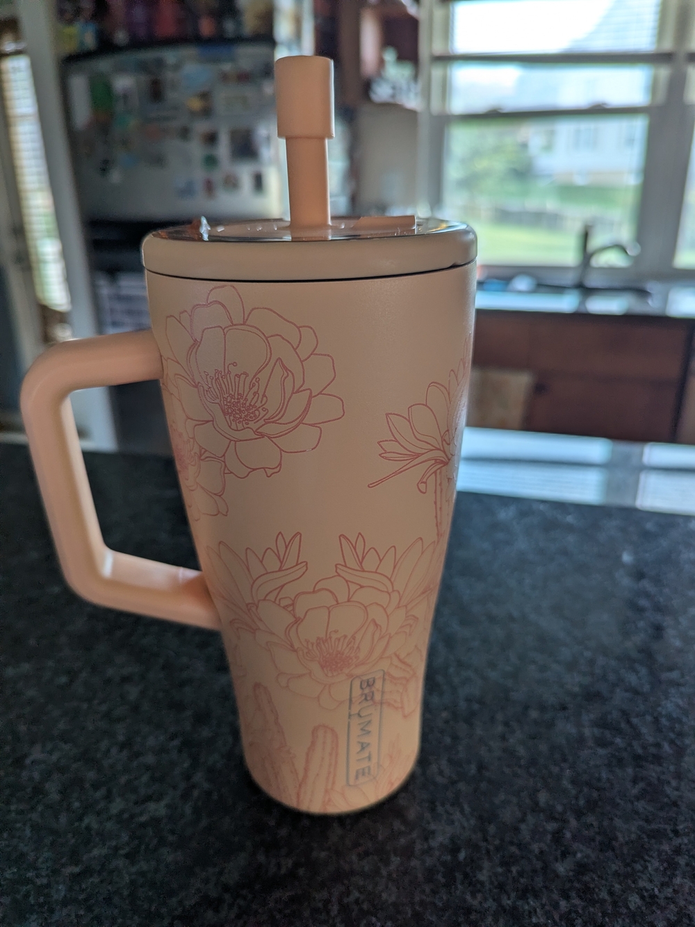 Brumate Creamsicle Floral Insulated Tumbler with Straw